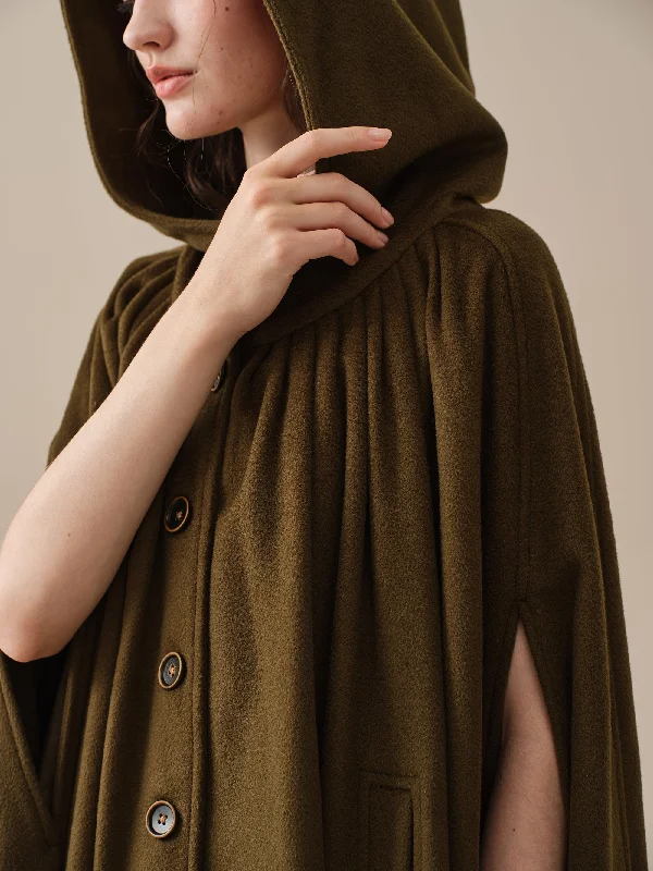 hooded-wool-cloak-coat-in-olive-maxi-hooded-wool-cloak-renaissance-cloak-witch-cloak-full-circle-cape-cloak-winter-coat-linennaive