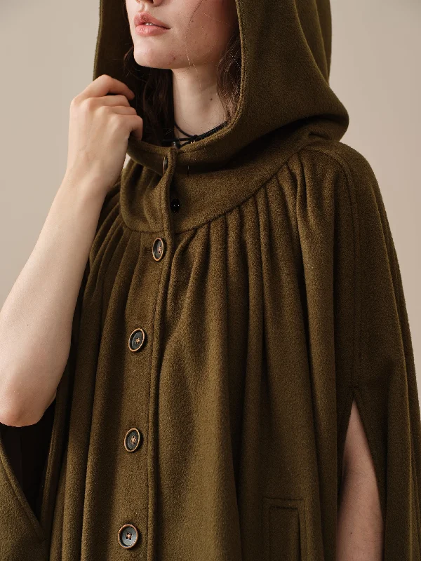 hooded-wool-cloak-coat-in-olive-maxi-hooded-wool-cloak-renaissance-cloak-witch-cloak-full-circle-cape-cloak-winter-coat-linennaive