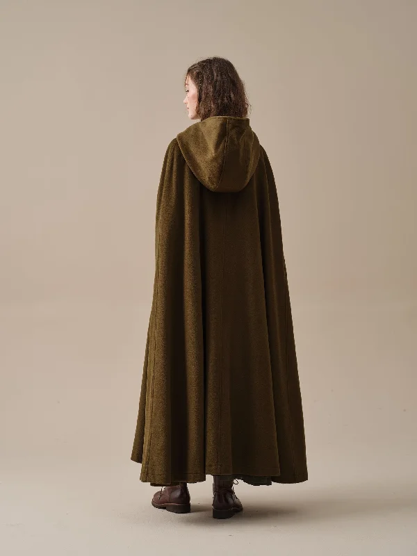 hooded-wool-cloak-coat-in-olive-maxi-hooded-wool-cloak-renaissance-cloak-witch-cloak-full-circle-cape-cloak-winter-coat-linennaive