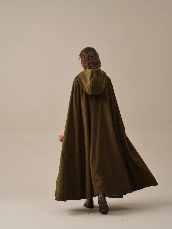 hooded-wool-cloak-coat-in-olive-maxi-hooded-wool-cloak-renaissance-cloak-witch-cloak-full-circle-cape-cloak-winter-coat-linennaive