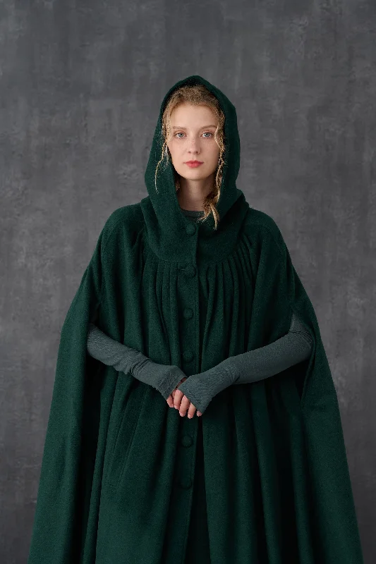 hooded-wool-cloak-coat-in-olive-maxi-hooded-wool-cloak-renaissance-cloak-witch-cloak-full-circle-cape-cloak-winter-coat-linennaive