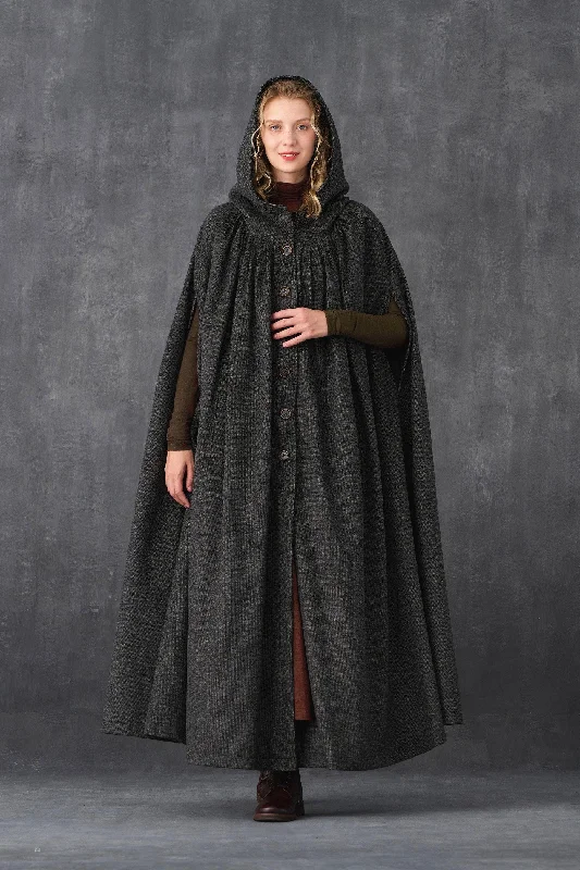 hooded-wool-cloak-coat-in-olive-maxi-hooded-wool-cloak-renaissance-cloak-witch-cloak-full-circle-cape-cloak-winter-coat-linennaive