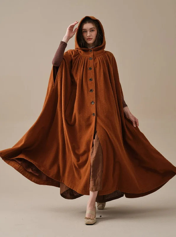 hooded-wool-cloak-coat-in-olive-maxi-hooded-wool-cloak-renaissance-cloak-witch-cloak-full-circle-cape-cloak-winter-coat-linennaive