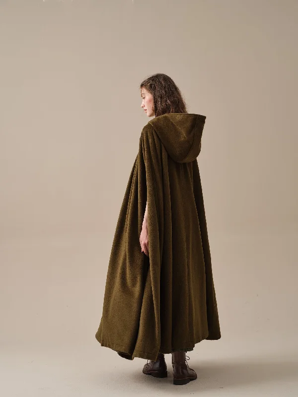 hooded-wool-cloak-coat-in-olive-maxi-hooded-wool-cloak-renaissance-cloak-witch-cloak-full-circle-cape-cloak-winter-coat-linennaive