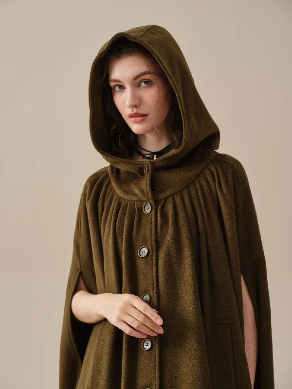 hooded-wool-cloak-coat-in-olive-maxi-hooded-wool-cloak-renaissance-cloak-witch-cloak-full-circle-cape-cloak-winter-coat-linennaive