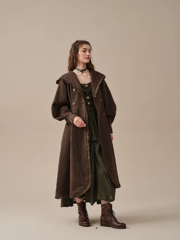 hooded-wool-coat-in-darkslategray-maxi-coat-elegant-coat-winter-coat-warm-coat-fit-and-flare-coat-linennaive