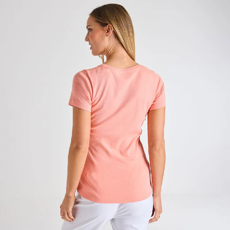 ladies-desert-flower-v-neck-t-shirt