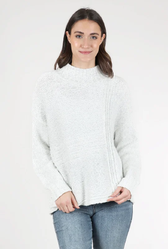 Snow Bunny Funnel Sweater, Winter White