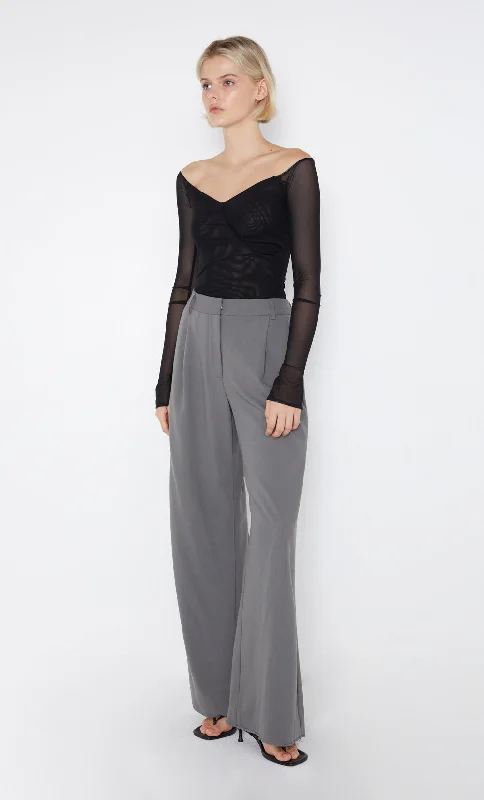 MARISSA STRAIGHT PANT - ELEPHANT GREY