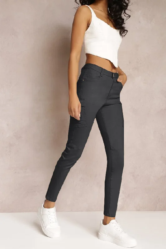 meadow-black-skinny-cargo-trousers