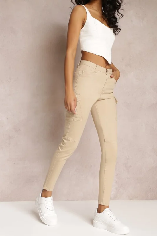 Meadow Stone Skinny Cargo Trousers