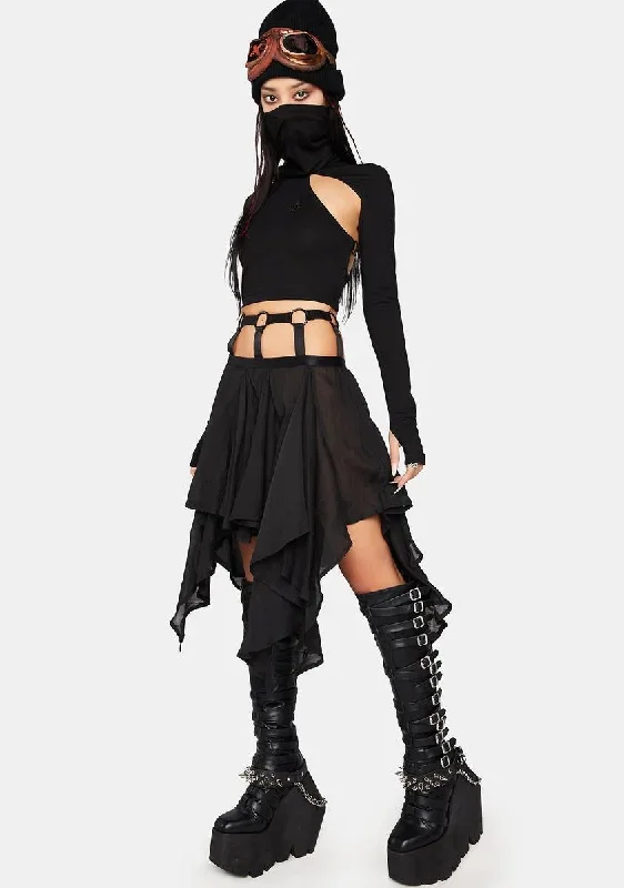 Modulation Caged Handkerchief Skirt