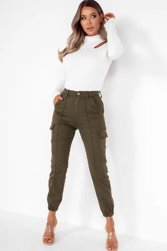 myla-khaki-cargo-trousers