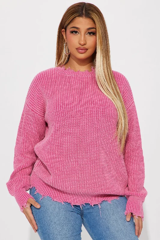 Neli Washed Sweater - Pink