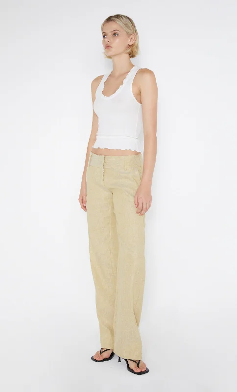 NEVA STRAIGHT LEG PANT - STRAW