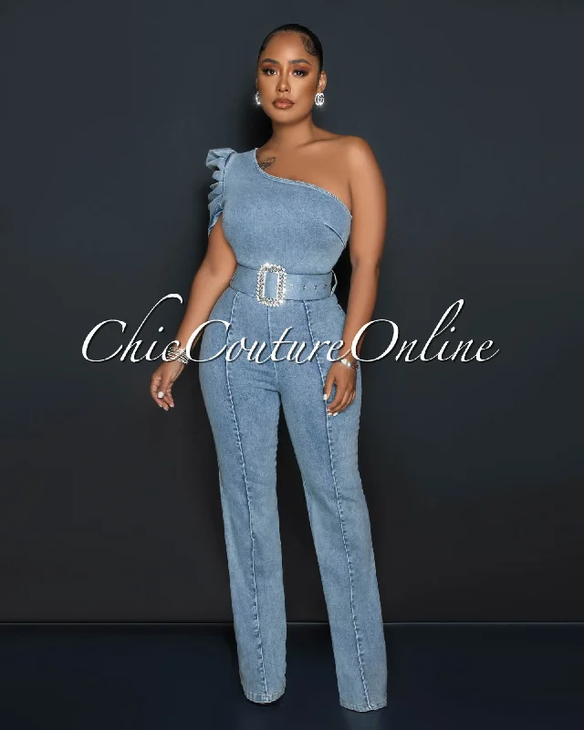 olimpo-light-denim-single-shoulder-rhinestones-buckle-belt-jumpsuit