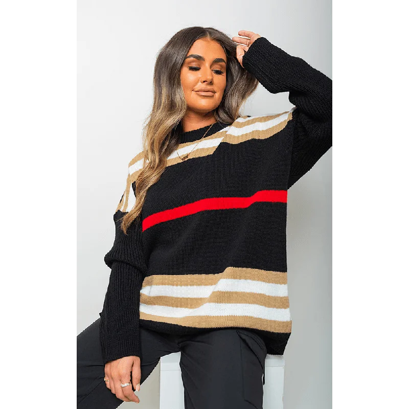 oversized-striped-long-sleeve-knitted-jumper