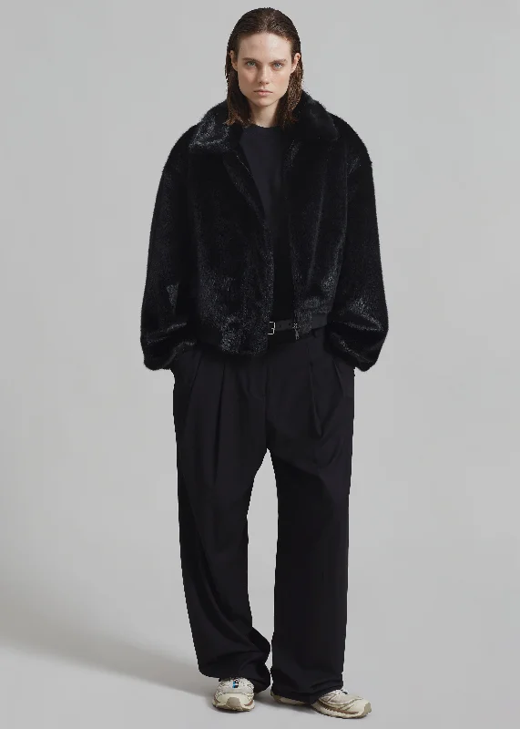 pam-faux-fur-bomber-black