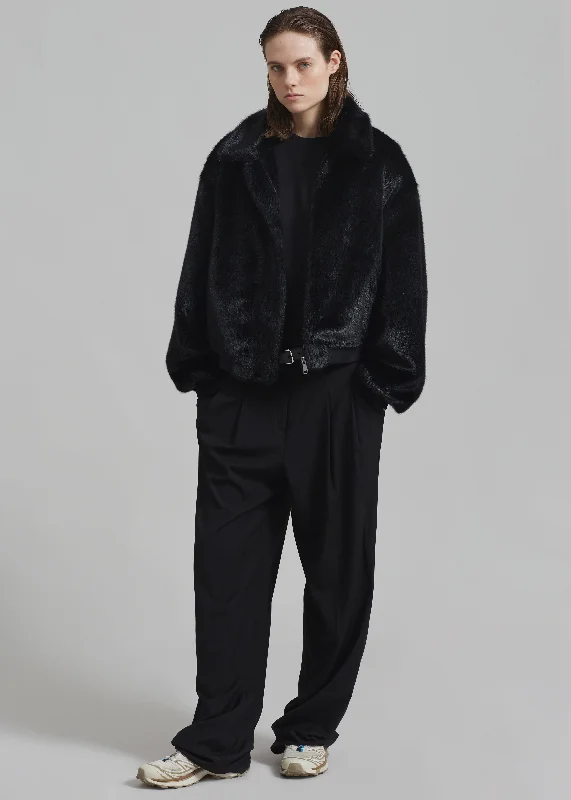 pam-faux-fur-bomber-black