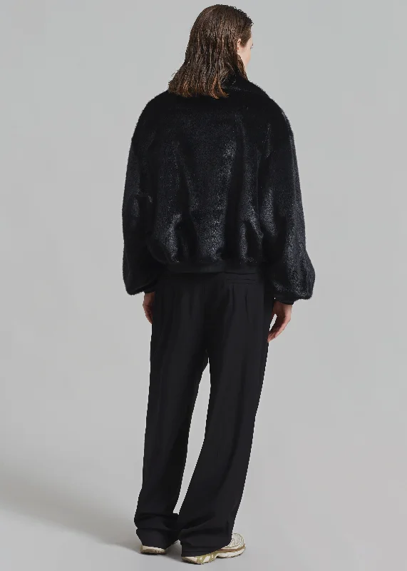 pam-faux-fur-bomber-black