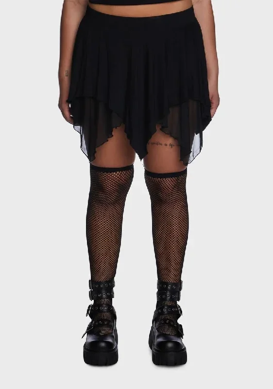 Plus Wait For The Blackout Mini Skirt