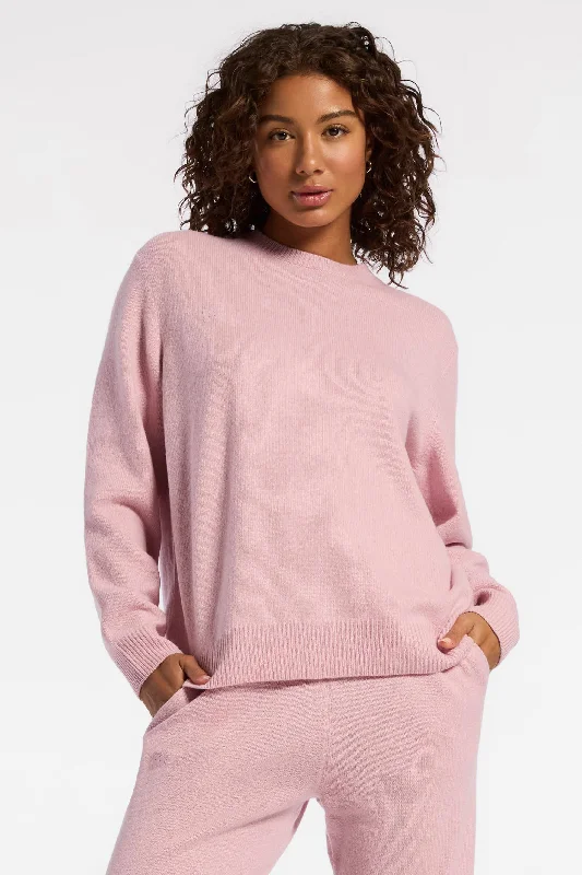 Recycled Cashmere Crewneck Sweatshirt - Sakura Pink