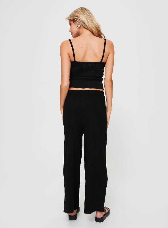 ribbed-tie-front-knit-pant-black