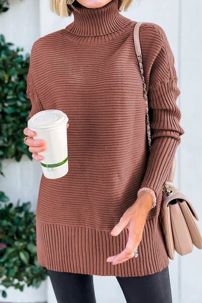 ribbed-turtleneck-dropped-shoulder-pullover-sweater