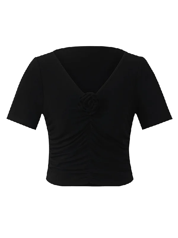 ruched-women-knitted-top-with-detachable-3d-rose-1c6r0b050