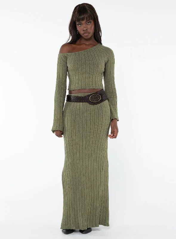 santorini-knit-maxi-skirt-green