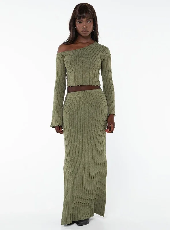 santorini-knit-maxi-skirt-green