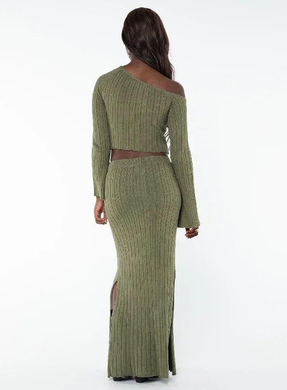 santorini-knit-maxi-skirt-green