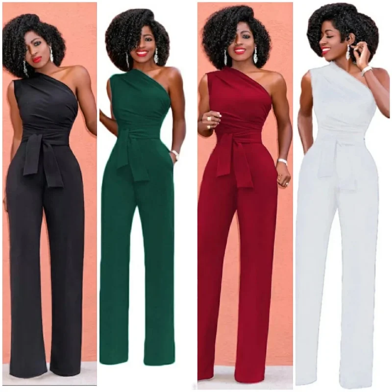 Sexy One Shoulder Rompers Jumpsuit