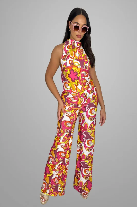 slinky-tie-halter-neck-vibrant-pattern-jumpsuit