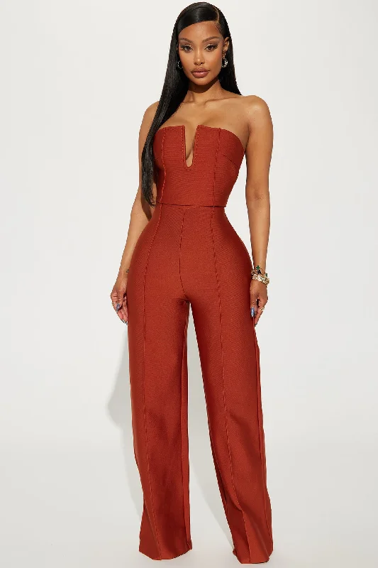 Someone To You Bandage Jumpsuit  - Copper