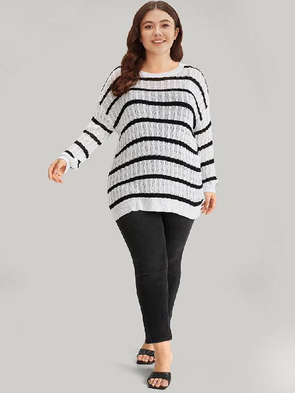 striped-cable-knit-drop-shoulder-pullover