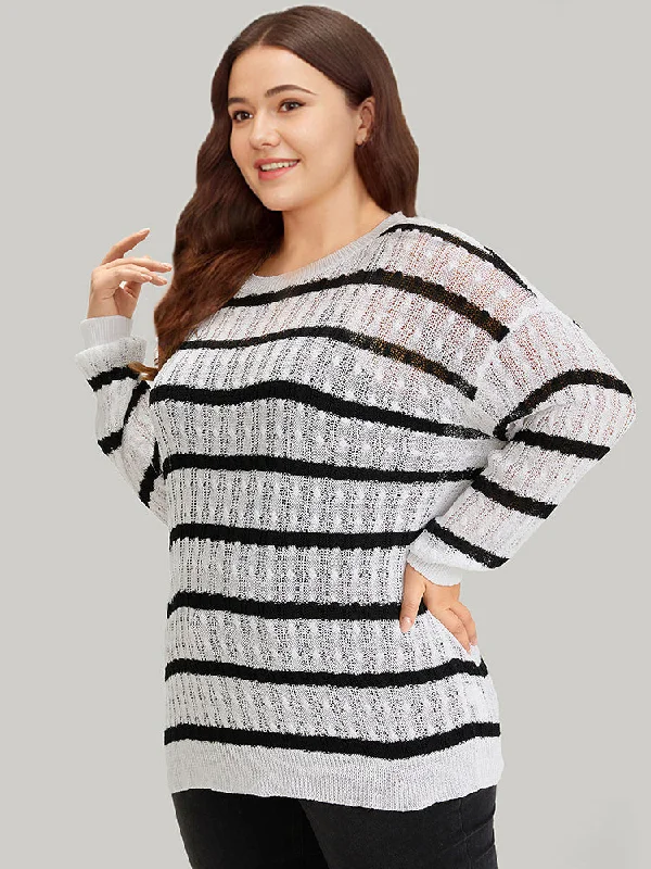 striped-cable-knit-drop-shoulder-pullover