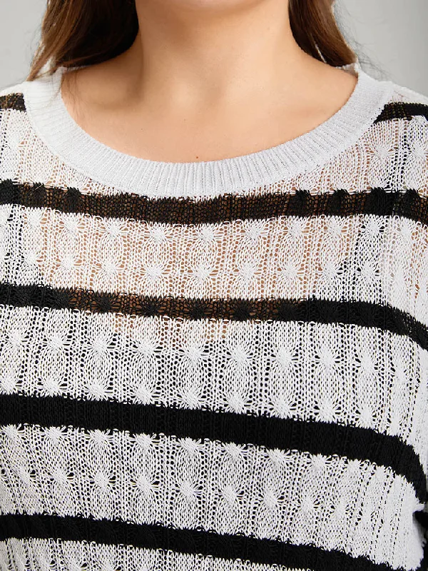 striped-cable-knit-drop-shoulder-pullover