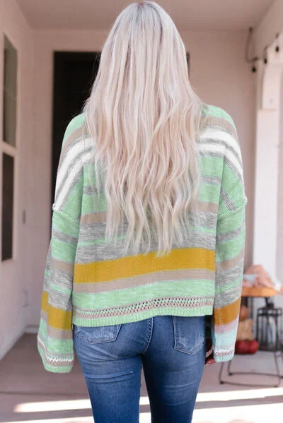 striped-dropped-shoulder-flare-sleeve-sweater