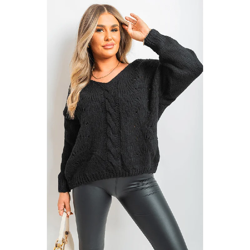 v-neck-long-sleeve-knitted-jumper