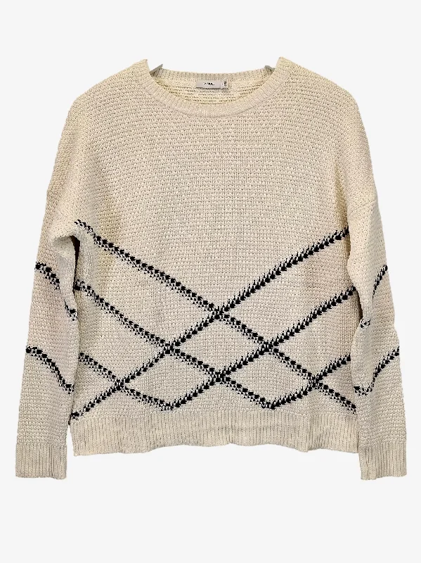 Vince Patterned Crew Neck Jumper Size S