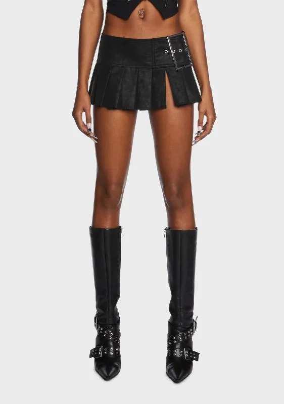 Viral Takeover Mini Skirt - Black