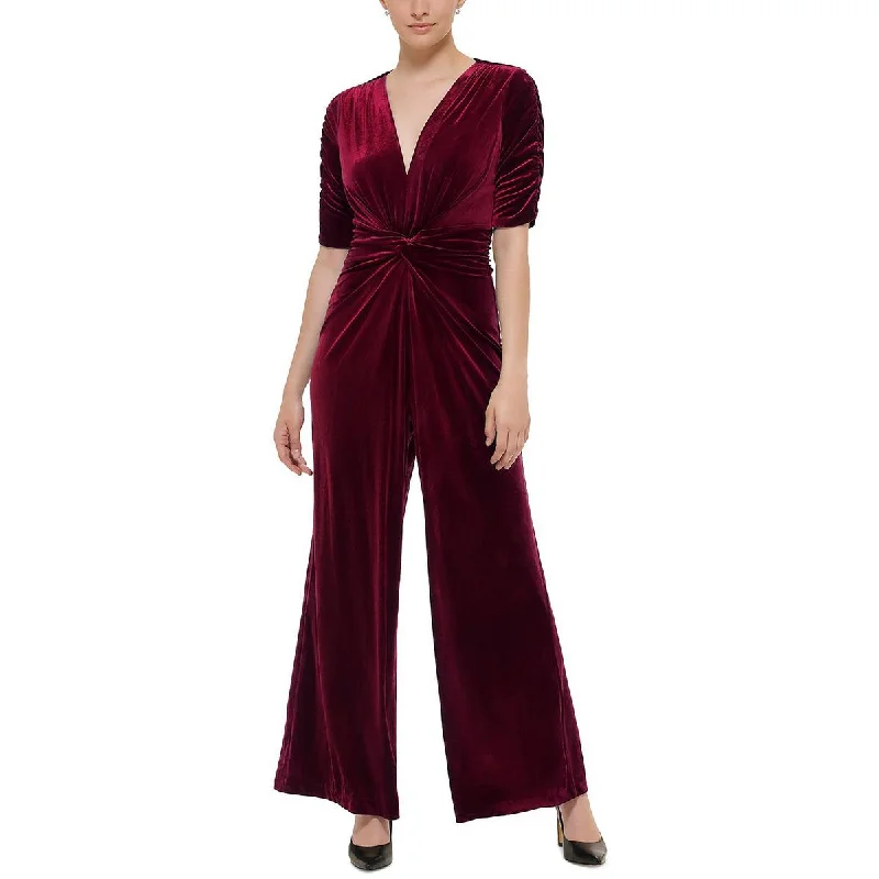 womens-velvet-knot-front-jumpsuit