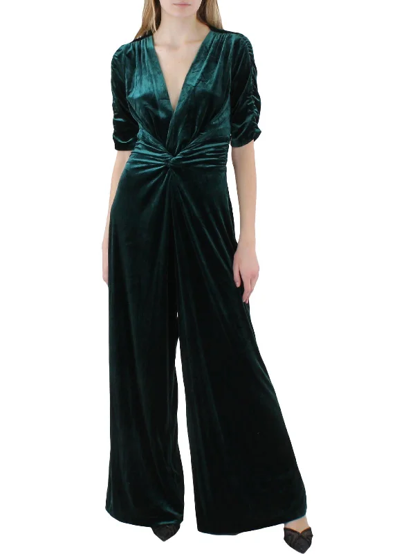 womens-velvet-knot-front-jumpsuit